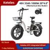 Bicicletă electrică KETELES KF9 Baterie Litiu 48V35AH Bicicletă Electrică Motor 1000W Roată 20 Inch Fat Tire Pliabilă Munte off-road E-bike