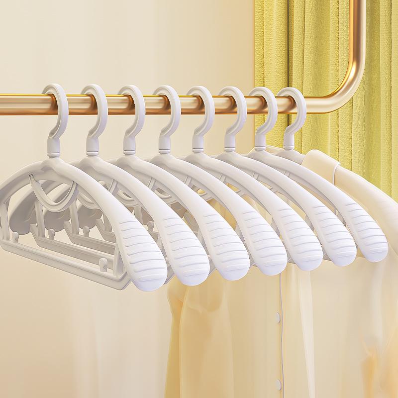Rotatable Anti-Slip Wide Shoulder Clothes Hanger with No-Trace Design