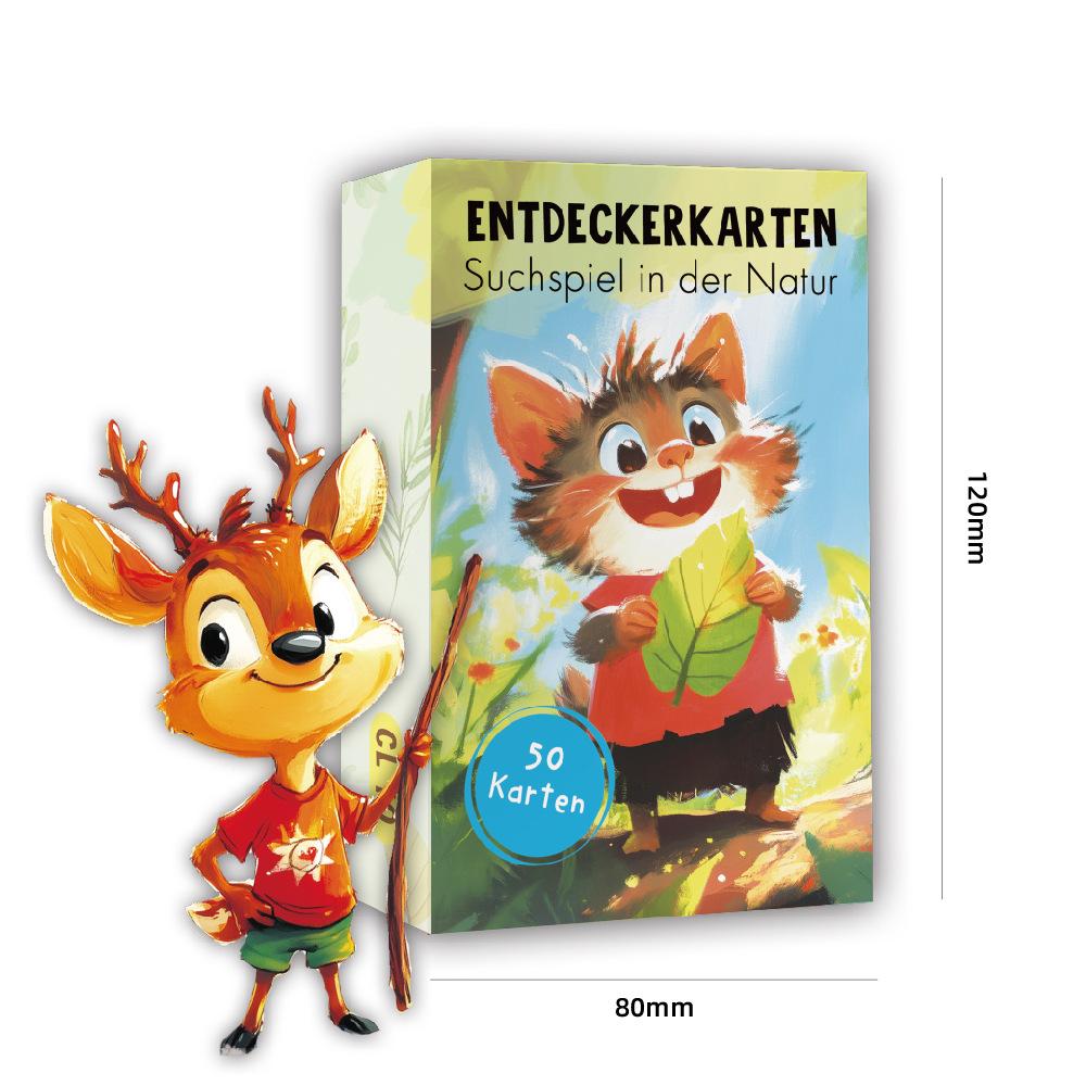 56PCS Kids Outdoor Scavenger Hunt Cards Nature Explorer Treasure Game Set