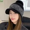 Thickened Color-splicing Rabbit Hair Baseball Cap Female Winter Fashion  Warm Cap