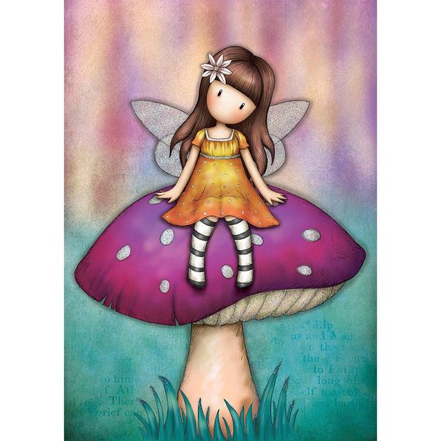 5D DIY Full Round Drill Diamond Painting Goliath Doll Resin Rhinestone Mosaic Wall Art Picture Kit Home Decoration