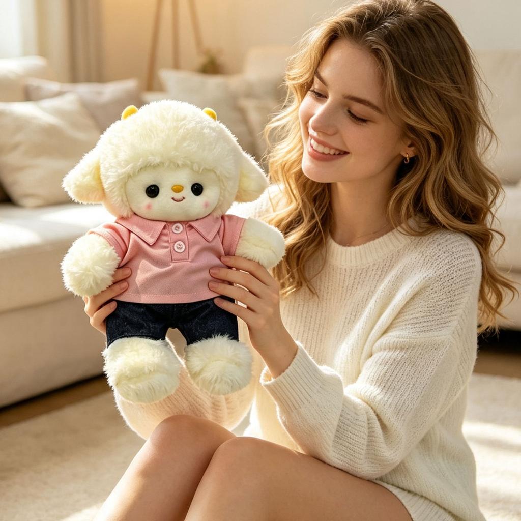 Cute Little Lamb Plush Toy Soft Stuffed Animal for Kids