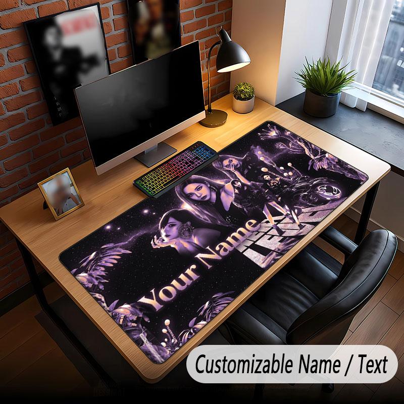 Custom Name Extended Mouse Pad,aespa Gaming Desk Mat For Home Office Desktop Decor