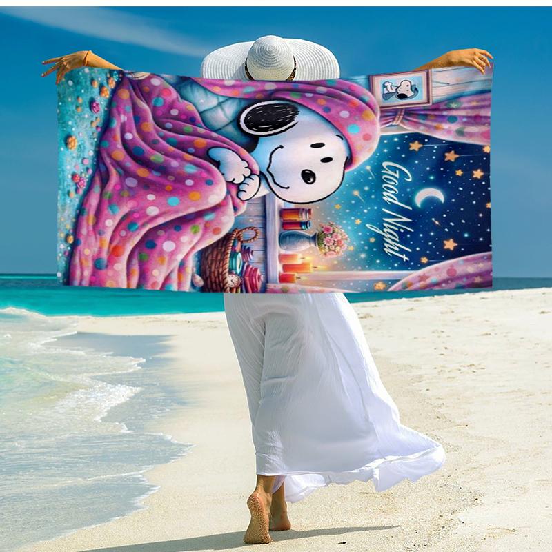 Cute Dog Sweet Dreams Beach Towel, Super Soft Microfiber, Gift for Her/Him, Birthday, for Pool, Beach, Travel, Home Decor Fan gifts