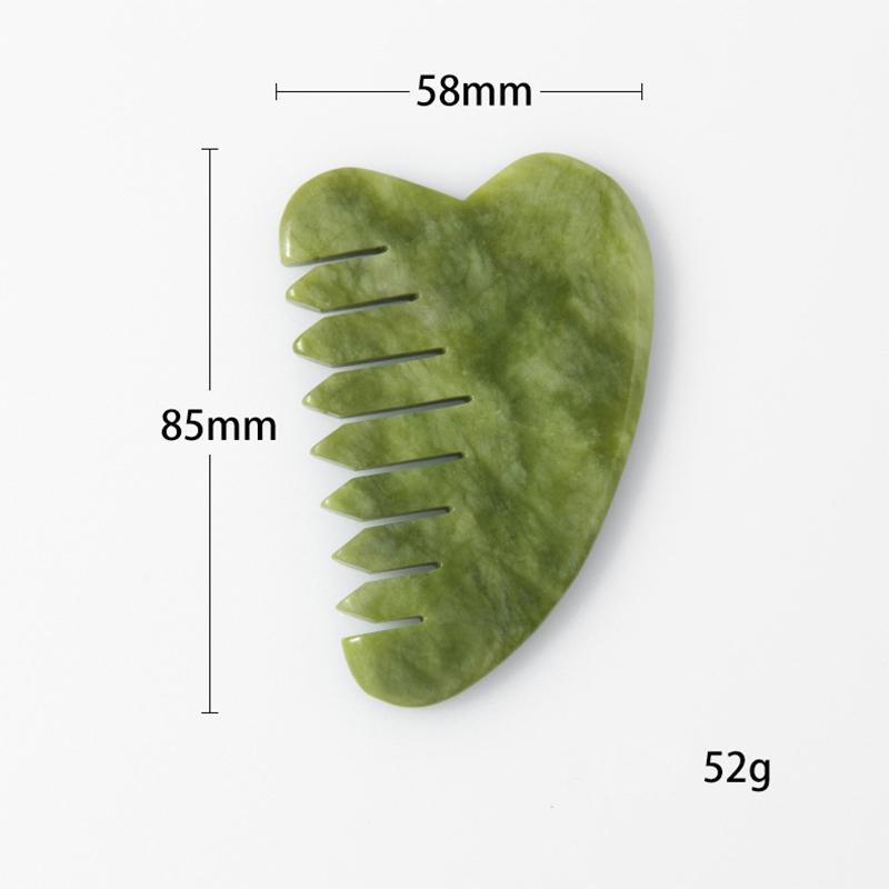 Natural Jade Comb Gua Sha Board Jade Massager For SPA Acupuncture Body Scraping Gouache Scraper Facial Skin Beauty Tool
