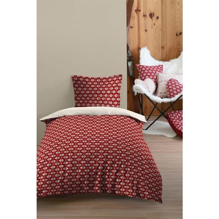 Housse de couette + taies 140x200cm Esprit chalet