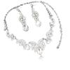 2pcs/set Shining Bridal Necklaces Earrings Elegant Necklace Earrings Set  Wedding