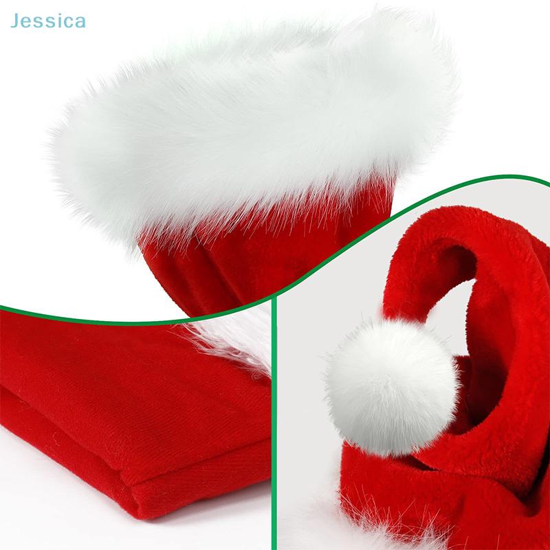 Christmas Hat For Adult And Child Red White Color Christmas Cap With Plush Ball