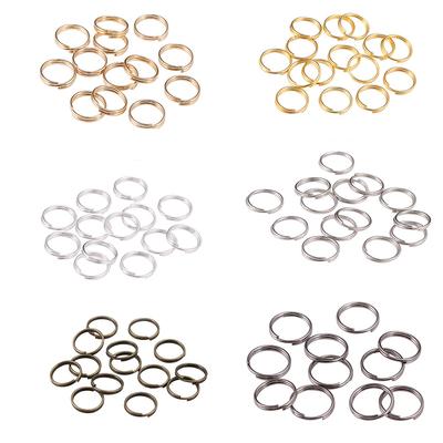 50-200Pcs/Lot 4-20mm Gold Color Double Jump Rings Split Rings Connectors Loops For DIY Jewelry Making Findings Accessories