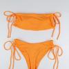 European & American Sexy Bandeau Split Swimsuit - Women's Drawstring Bikini Fashion