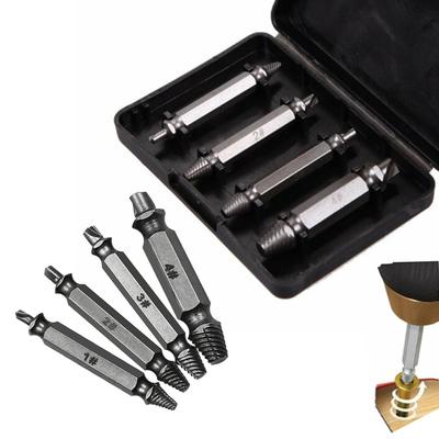 Bolt Bits Damaged Screw Extractor Guide Tool Remover Wide Application Silver