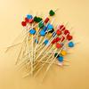 100pcs In Stock Disposable Red Mixed Color Love Skewer Sushi Burger Art Fruit Bamboo Skewer