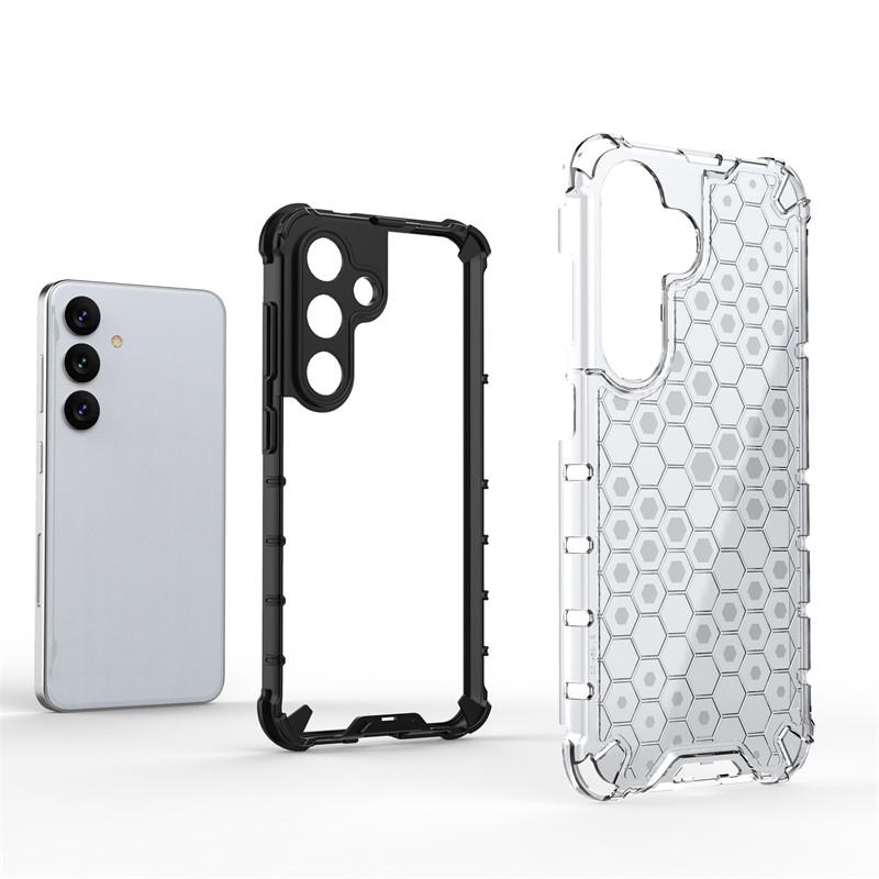 For Samsung Galaxy S24 Case Samsung Galaxy S24 Plus S24 Ultra Cover Honeycomb Style Shockproof TPU Armor PC Silicone Phone Case