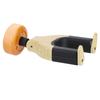 Guitar Wall Mount Hanger Holder   Wood Base Plastic Rubber Hook Body (Yellow Wood Color)