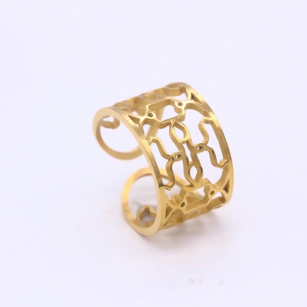 European & American Minimalist Stainless Steel Open Rings - Non-Fading INS Style