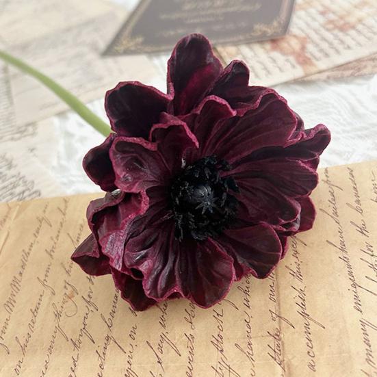 11.8" Artificial Flower Long Stem Realistic Faux Silk Ranunculus Bouquet for Home Kitchen Wedding Decoration Floral Arrangement Spring Table