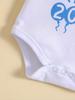 Cute Letter Pattern T-shirt Printed Clothes Boutique Baby Bodysuit One Piece Unisex Short Sleeve Suitable for Boys and Girls Baby