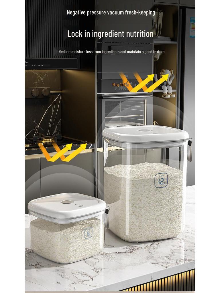 Smart Sealed Rice and Cereal Storage Container - Insect & Moisture-Proof with Large Capacity