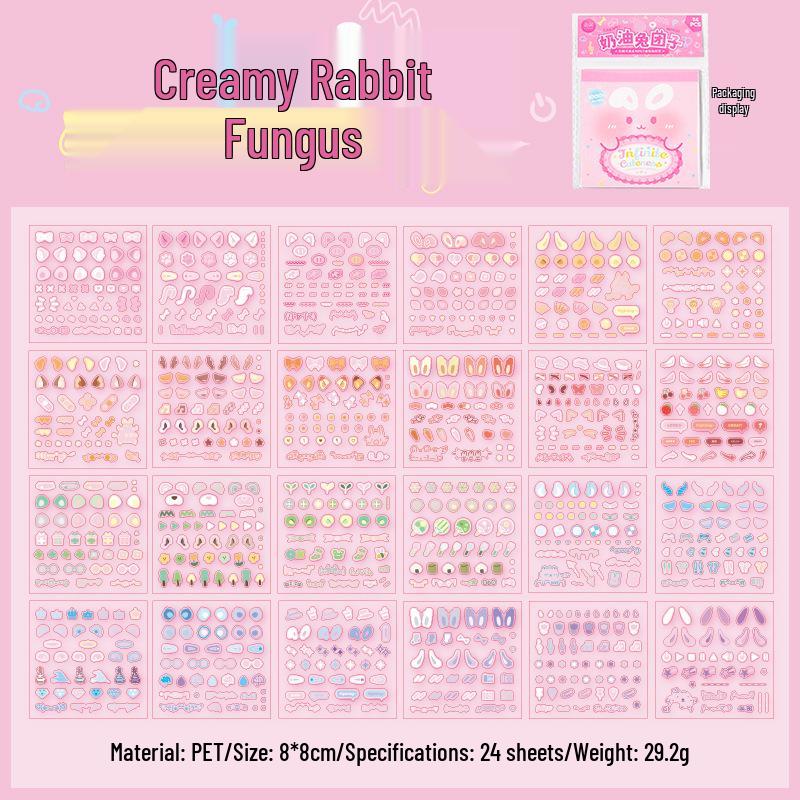 Mini Die-Cut Nail Art Sticker Book - Cute Decorative Stickers