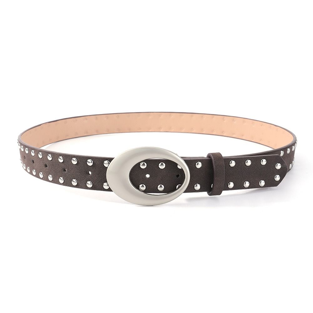 Pin Buckle Suede Rivet Belt Spicy Girl Y2K Belt Trend Men Belt Female