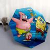 1pc SpongeBob SquarePants Automatic Folding Umbrella - Portable 3-Fold Design with 8-Bone Iron Frame, Outdoor, for Fans, Travelers, Daily Use, Pe