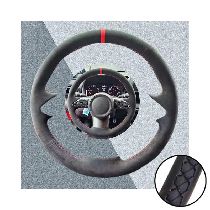 Car Steering Wheel Cover For Toyota Yaris GR    Suede Leather Non-Slip And Soft Car Interior Accessories
