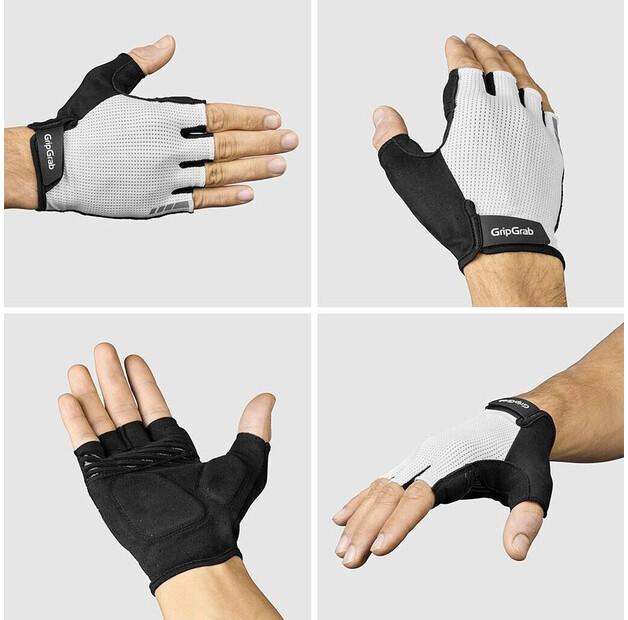 GripGrab Explr Padded Cycling Gloves (White)