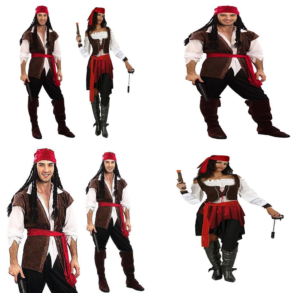 Classic Adult Caribbean Pirate Man Costume Perfect For Halloween Cosplay