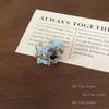Blue denim woolen star winding beaded ring 2023 new fashion high-end Internet celebrity versatile opening ring