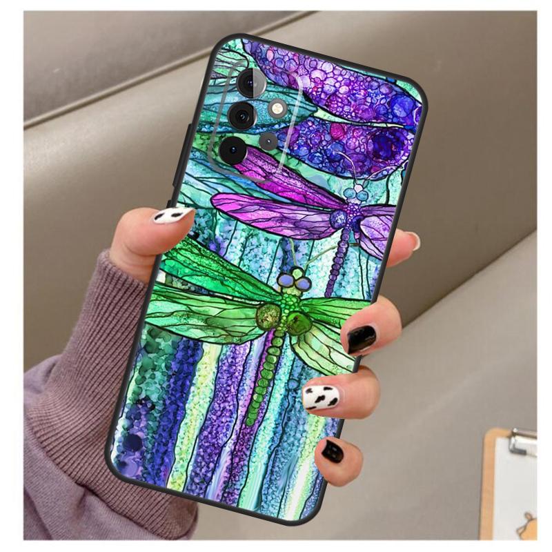 Luxury Dragonfly Case For Samsung Galaxy A56 A16 A26 A36 A06 A52 A53 A33 A13 A34 A54 A14 A15 A35 A55 A22 A32