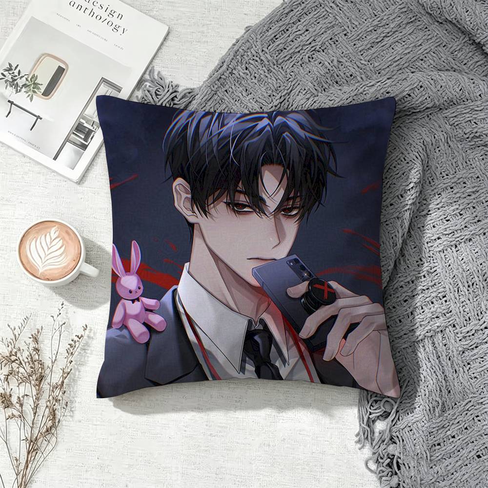 K-Kim S-Soleum Novel GSGW Double-Sided Printed Cushion Cover Bedroom Bedside Sofa Pillow Case