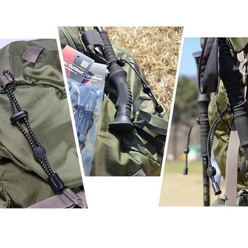 Mountaineering Backpack with Elastic Rope Buckles and Hiking Pole Holders