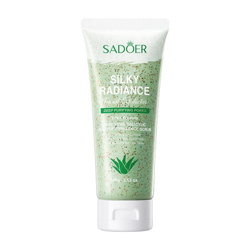 Aloe Vera Salicylic Acid Face Scrub Deep Cleansing Exfoliating Facial Scrub Pore Care 100g 100G