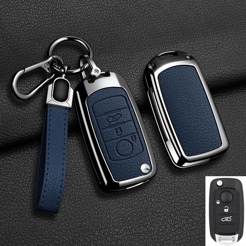 Zinc Alloy Flip Key Case Cover Shell For Fiat Tipo Toro Nuovo Freedom 500X Doblo Argo Grazie Protector Keyless Fob Accessories