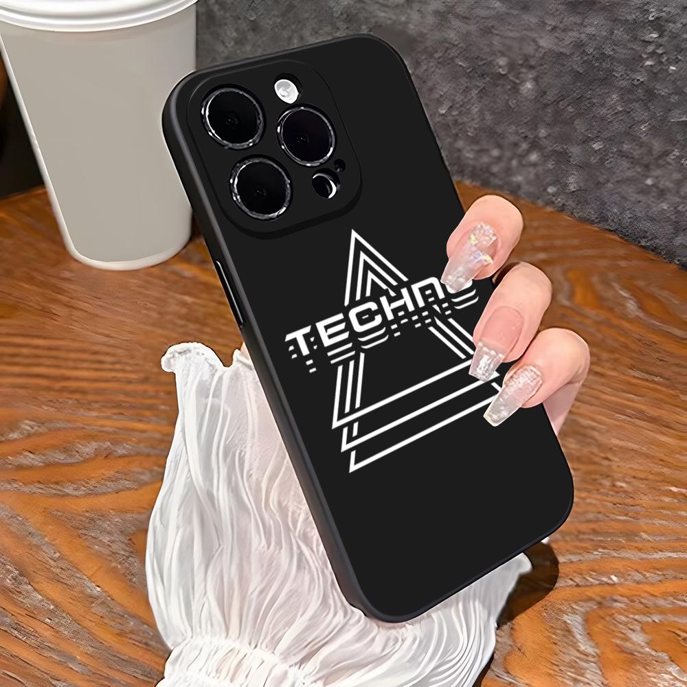 Techno Music Phone Case For Iphone 17 Pro Max 16 15 14 Pro Max 13 Mini 11 12 Xr X Xs SE Plus Back Cover