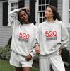 Trendy Print High Neck Women's Casual Loose Sweatshirt for Spring and Autumn