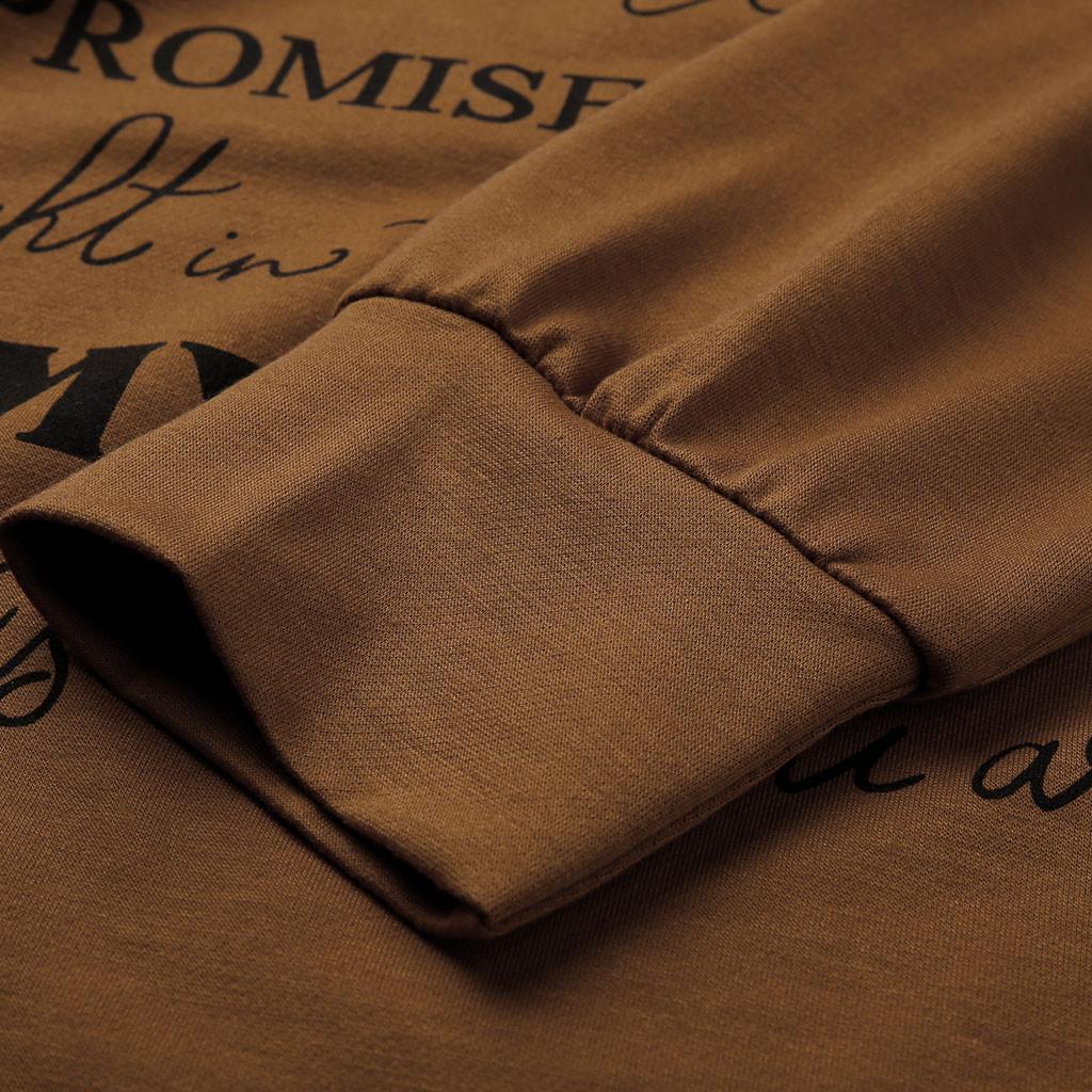 Women Letter Print Sweatshirt  Long Sleeve Top Blouse