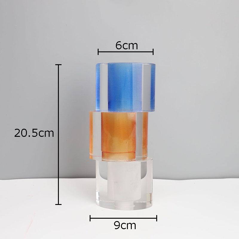 

Colored Crystal Cylinder Glass Vase Flowers Pots Desk Decoration Flower Arrangement Creative Floral Vases Room Aesthetic Decor