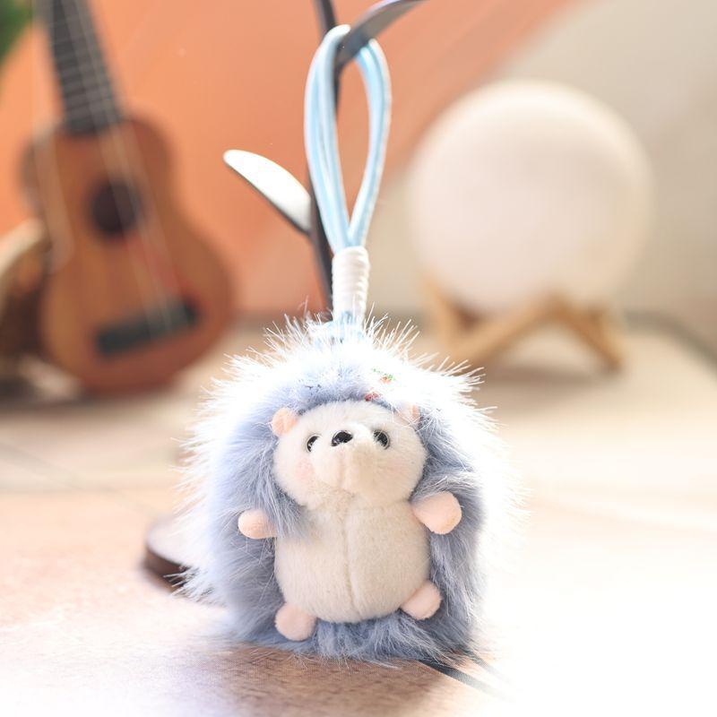 1 Stück Kawaii Niedlicher Tieranhänger Cartoon Igelpuppe Schlüsselanhänger Weiches Stofftier Plüschtier Heimdekoration Kindergeschenk Für Kinder