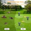 Mole Repellent Solar Powered, 2024 Upgrade IPX7 Waterproof Gopher Vole Repellent for Lawn Garden Yard, Repellent Rat, Squirrel, Skunk, Mole, 4 Pack