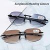 Bifocal Reading Glasses High Definition Mens Sunglasses Presbyopia Anti Fatigue Glasses +1 0 To +4 0