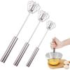 1 Stück Handpush-Rotations-Schneebesen aus Edelstahl - Vielseitiger Mixer-Rührer zum Mischen, Aufschlagen, Schlagen & Rühren beim Kochen