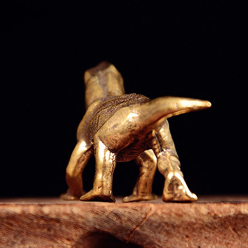Ancient Animal Dinosaur Statue Car Decoration Craft Home Decor Accessories Retro Brass Dinosaur Miniature Figurines