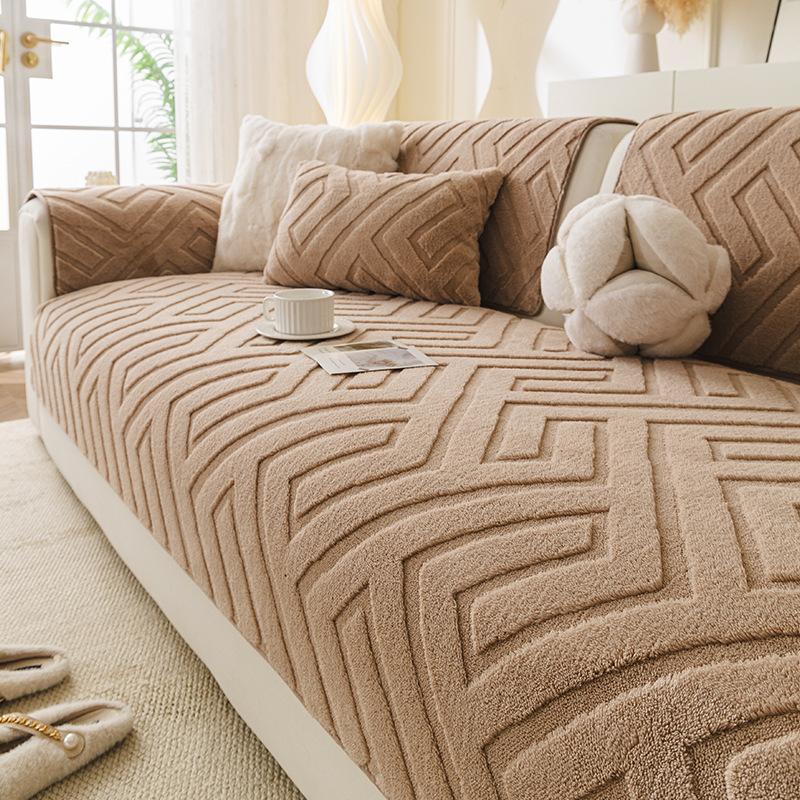 

Cozy Plush Sofa Slipcover - Non-Slip, Pet-Friendly Couch Cover for All Seasons - Modern Design for Single To Four-Seater Sofas 90*160cm