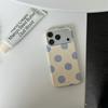 Soft Beige Gray Polka Dot For MagSafe Case With 3D Teddy Bear Pearl Pop Socket For iPhone 15 16 17 Pro Max INS Kawaii Shockproof