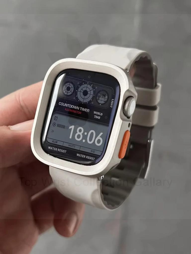 Silicone Strap+TPU Case For iWatch Ultra2 Apple Watch 10/9/8/1/2/3/4/5/6/7 46mm 49mm45mm Protector Cover Bracelet IWatch 41 44mm