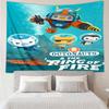 Octonauts Print Tapestry, Backdrop, Easy Setup, Ideal for Bedroom, Office & Living Room, with Aesthetic Wall Hanging Decor.