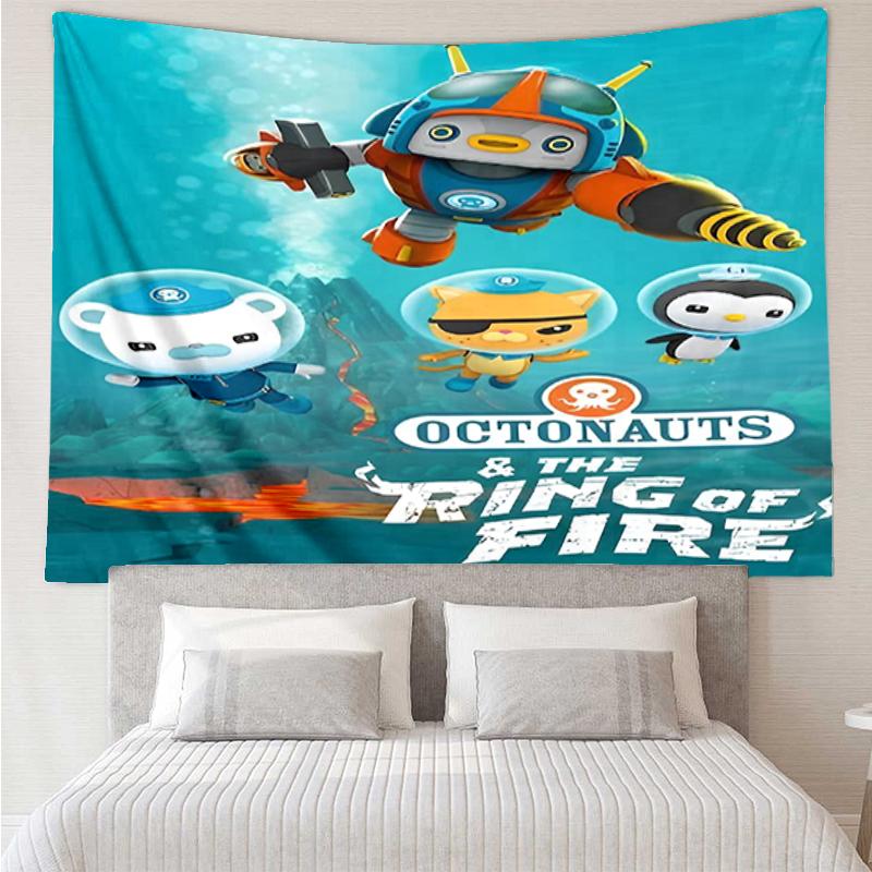 Octonauts Print Tapestry, Backdrop, Easy Setup, Ideal for Bedroom, Office & Living Room, with Aesthetic Wall Hanging Decor.