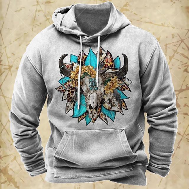 Hanorace pentru bărbați Y2k Golf Camping Casual cowboy cu mânecă lungă Hanorace la modă de toamnă 3d imprimate cu glugă vacanță largi supradimensionate