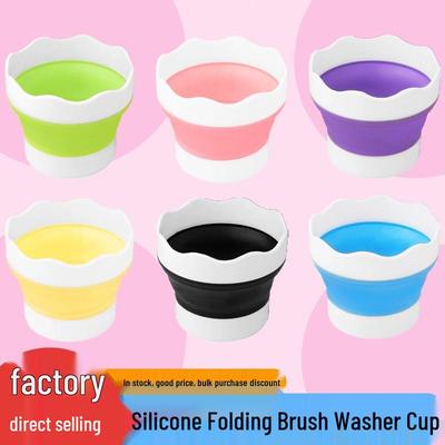 Tasse Pliante Portable en Silicone pour Nettoyer les Pinceaux à Aquarelle